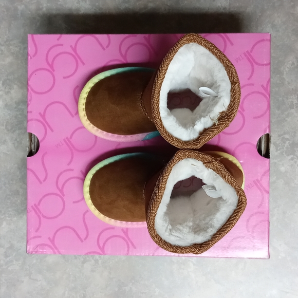 New with Tags Sugar baby boots Chestnut color with bright colors at the bottom. - Picture 3 of 5
